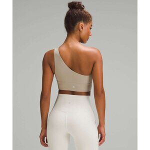Lululemon Align Asymmetrical Bra Light Support A/B Cup One Shoulder Size 6 Nude